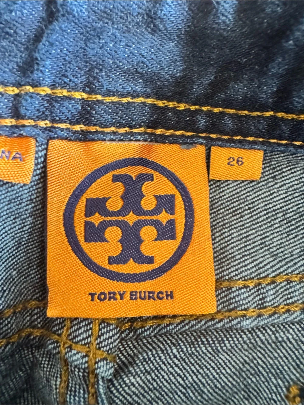 Tory Burch Dark Blue Wide-Leg Jeans